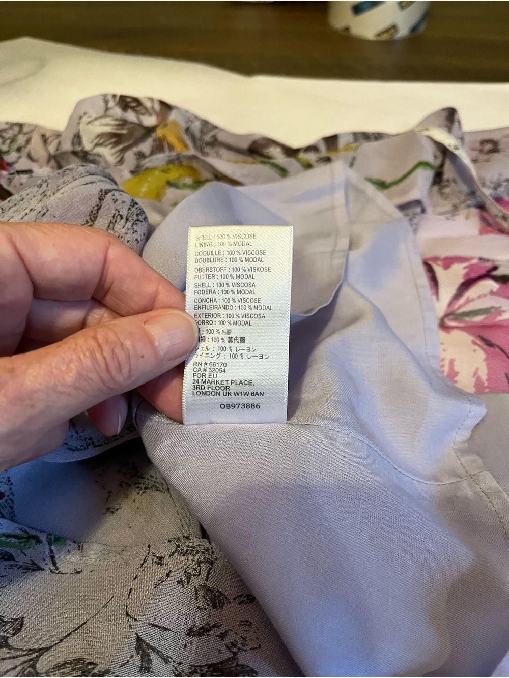 NWOT Anthropologie size 6 Hermia midi dress in lilac floral - Picture 11 of 11